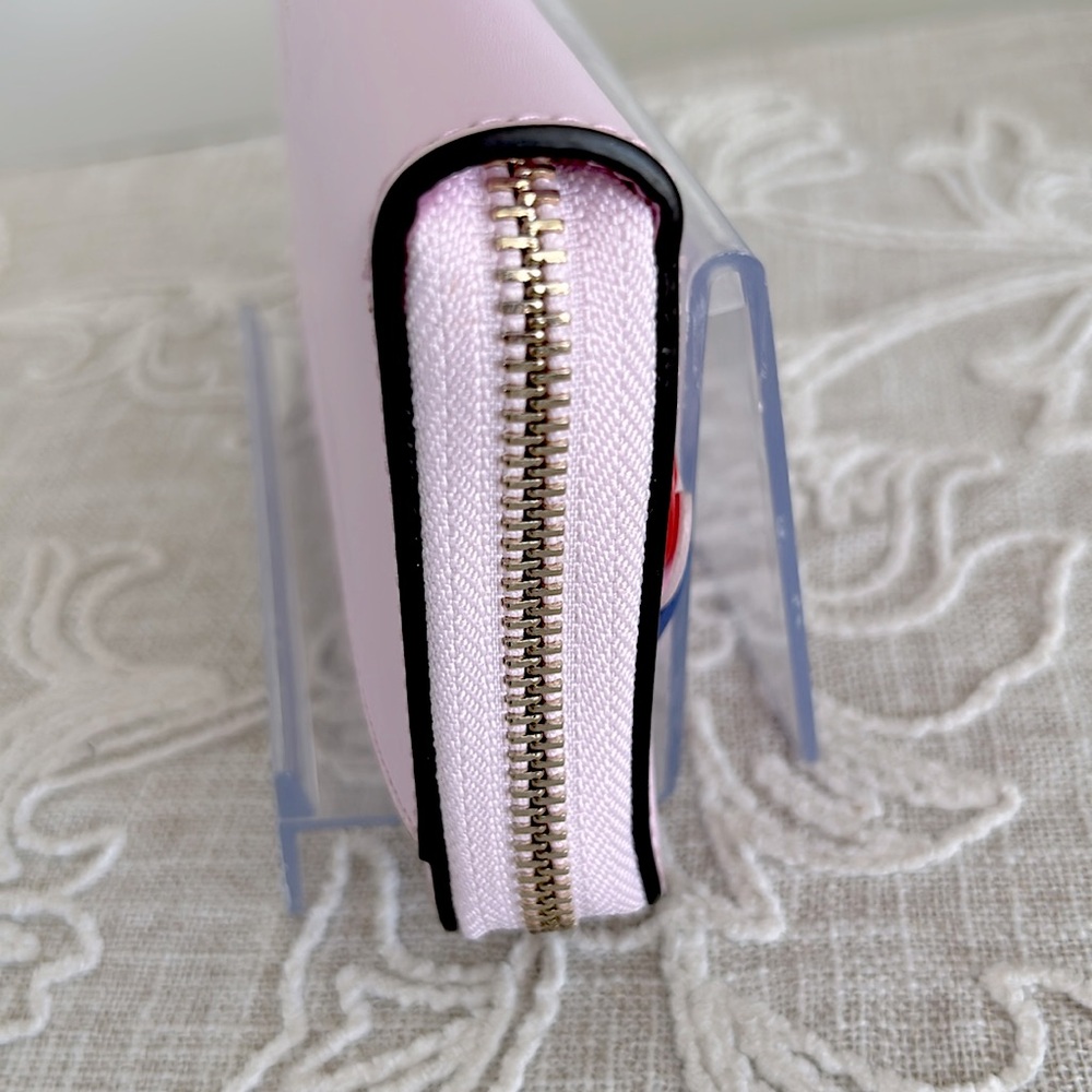 Kate Spade ♠️ NWT Pink Parrots Flock Party Large Continental Zip Around … - Picture 5 of 13